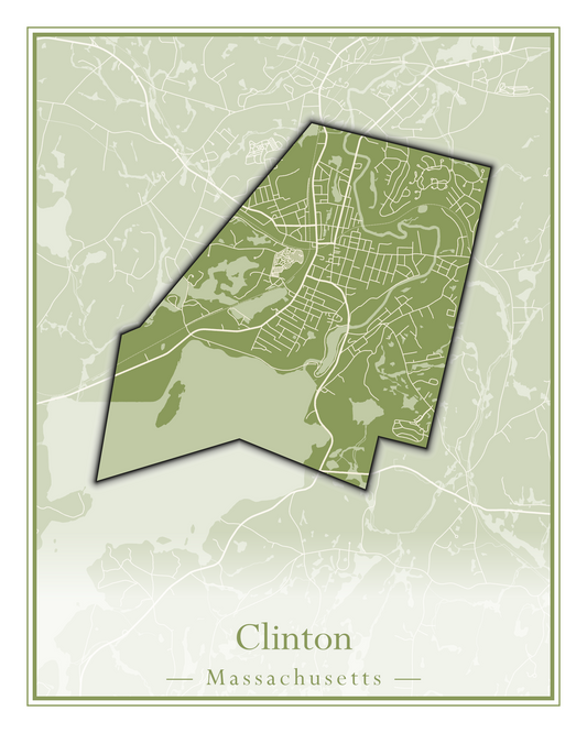 Massachusetts Towns - Street Map (Clinton - Concord)