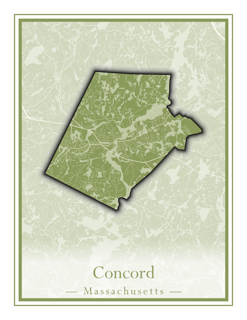 Massachusetts Towns - Street Map (Clinton - Concord)