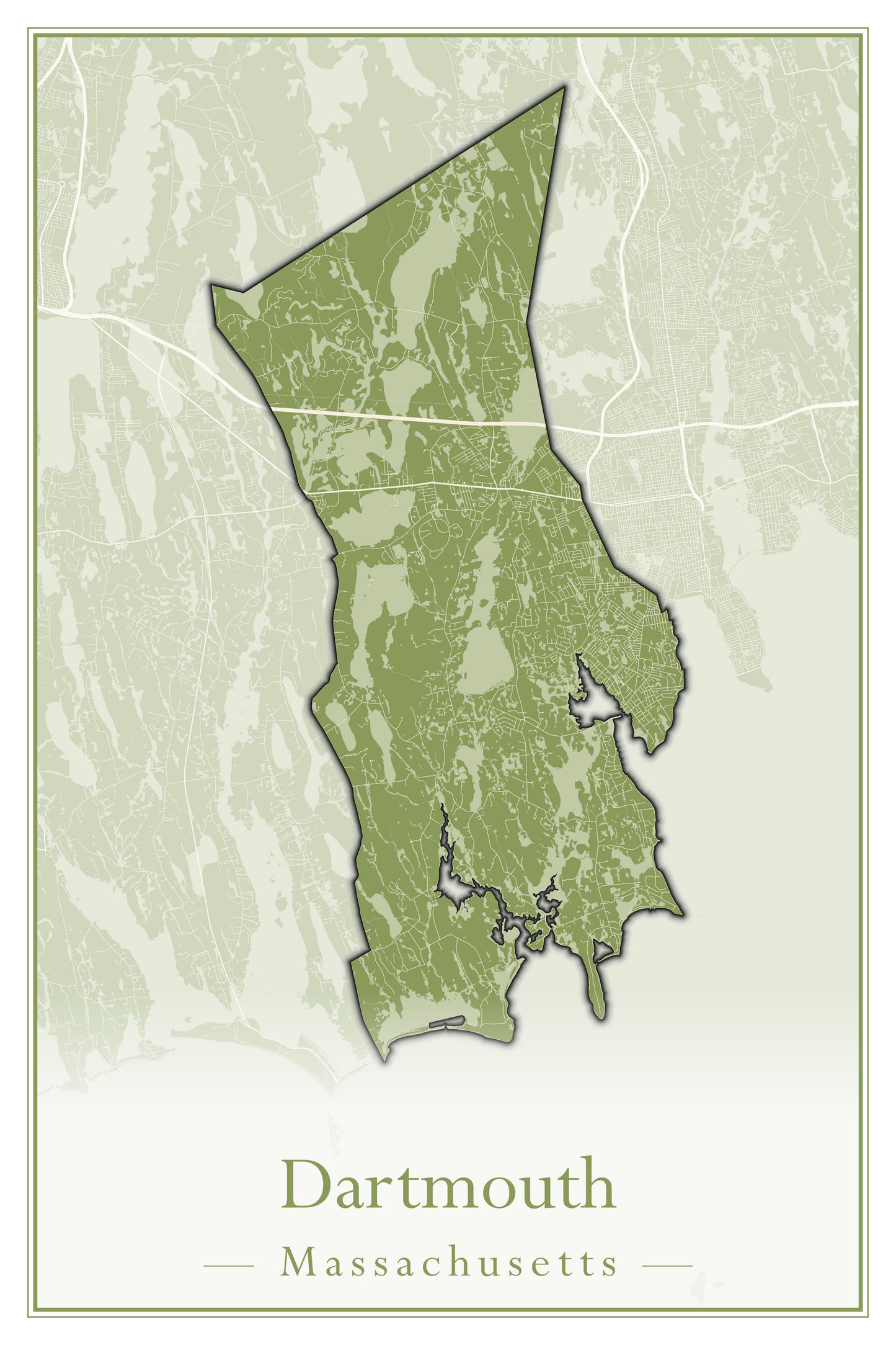 Massachusetts Towns - Street Map (Dartmouth - Dennis)