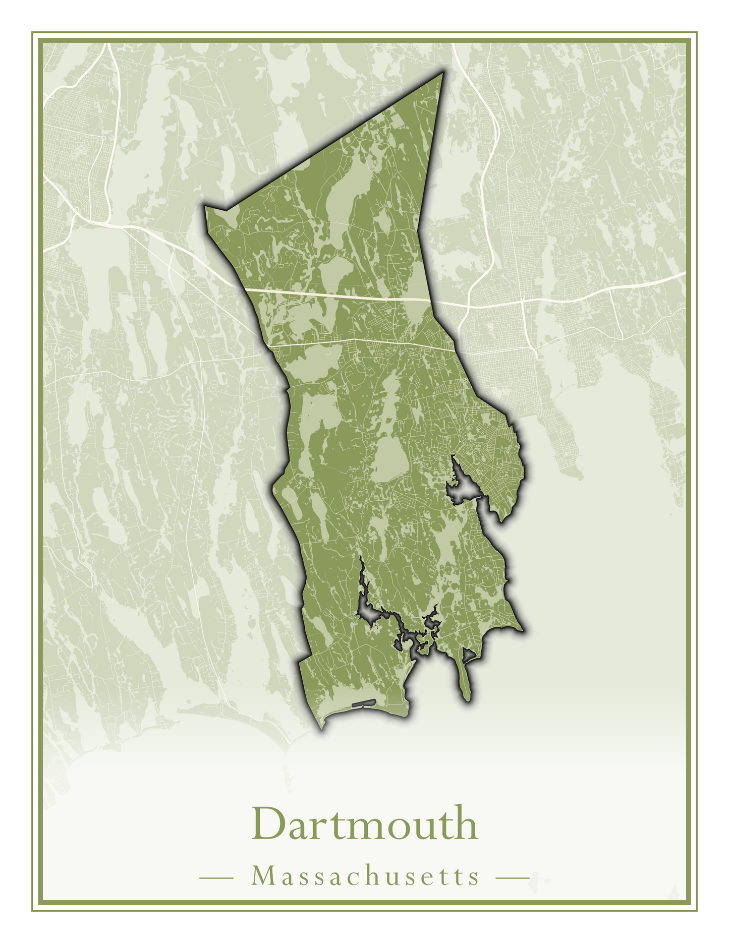 Massachusetts Towns - Street Map (Dartmouth - Dennis)