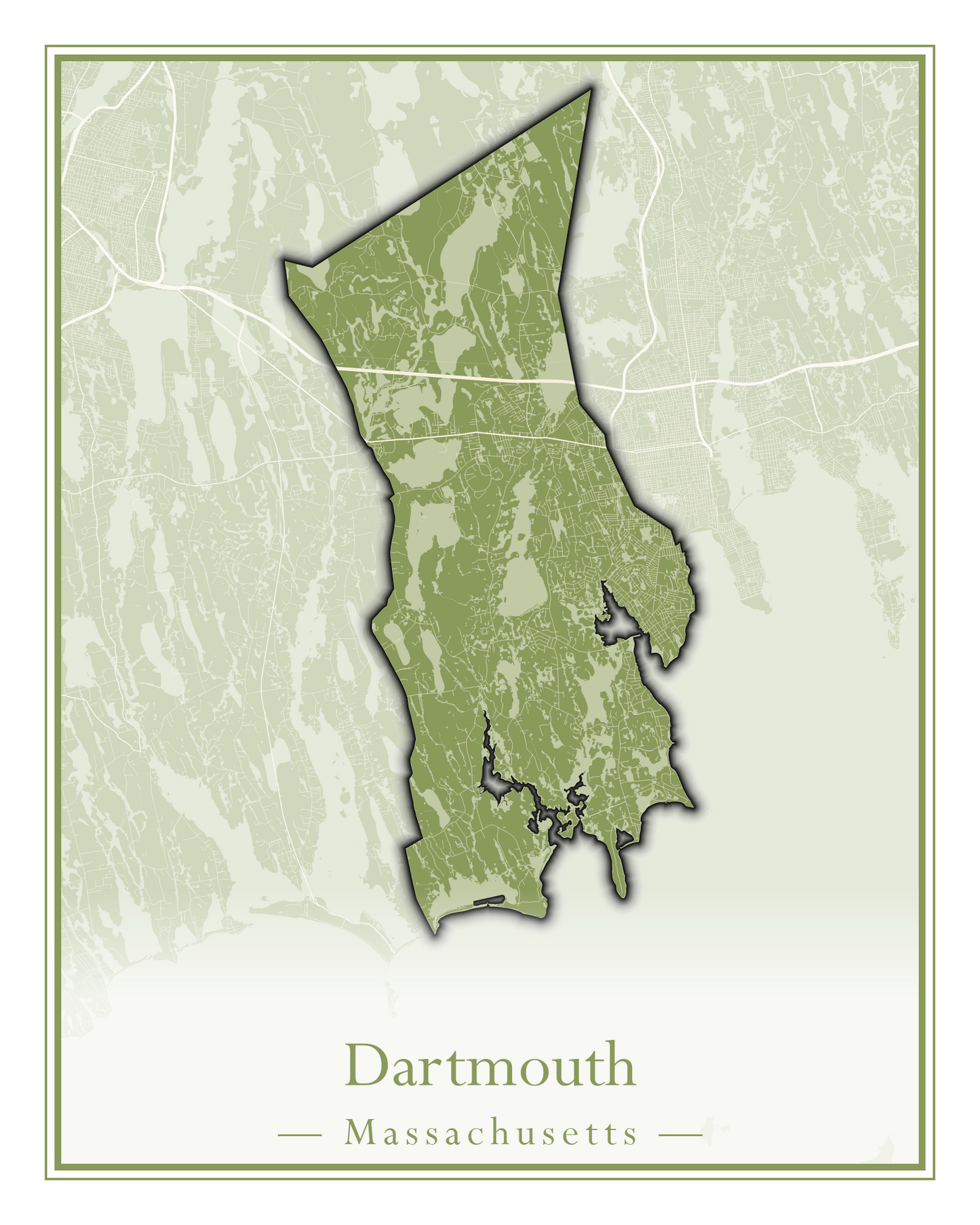 Massachusetts Towns - Street Map (Dartmouth - Dennis)