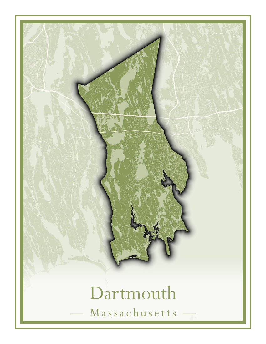 Massachusetts Towns - Street Map (Dartmouth - Dennis)