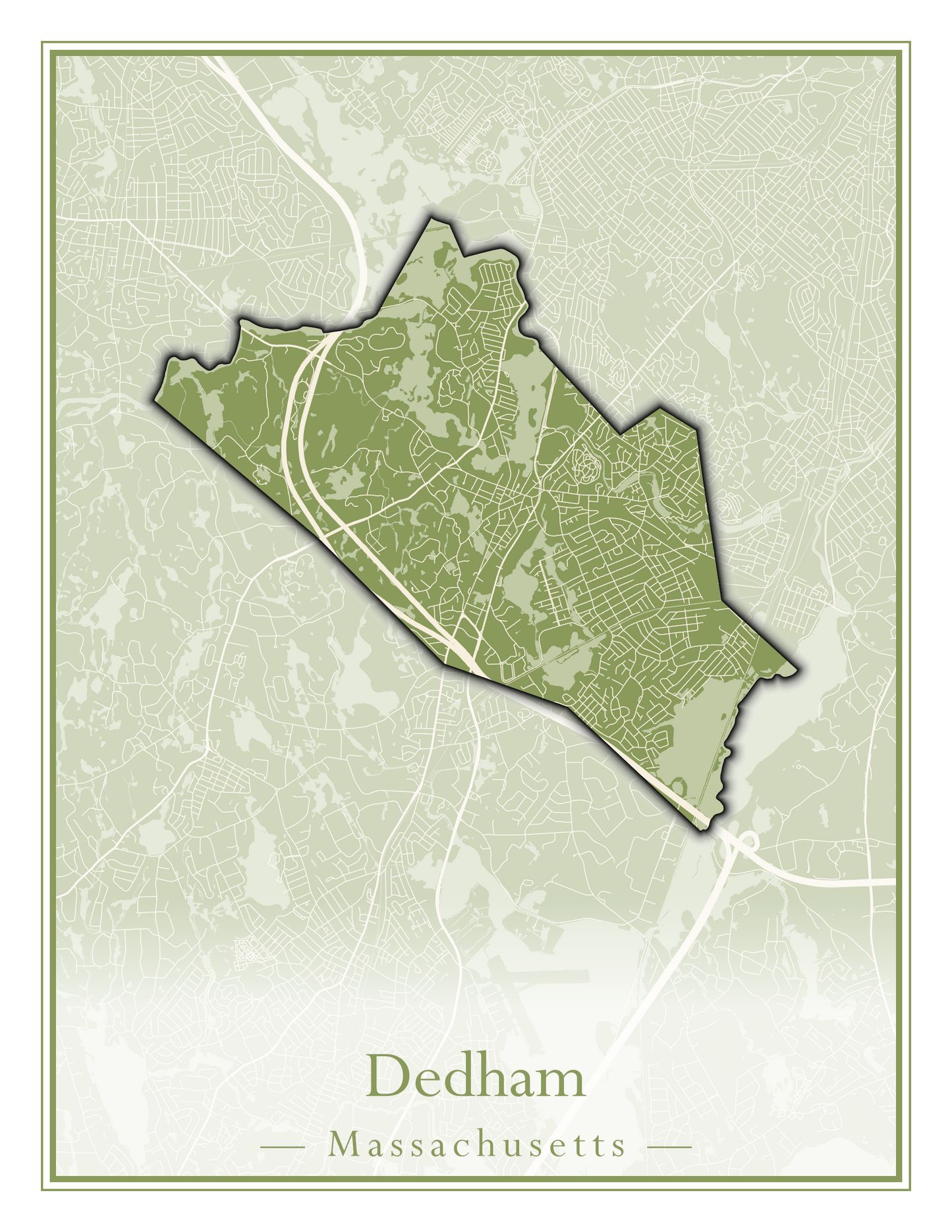 Massachusetts Towns - Street Map (Dartmouth - Dennis)