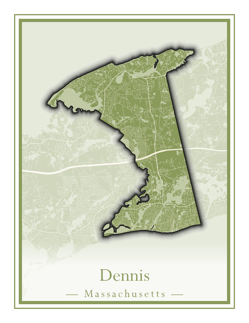 Massachusetts Towns - Street Map (Dartmouth - Dennis)