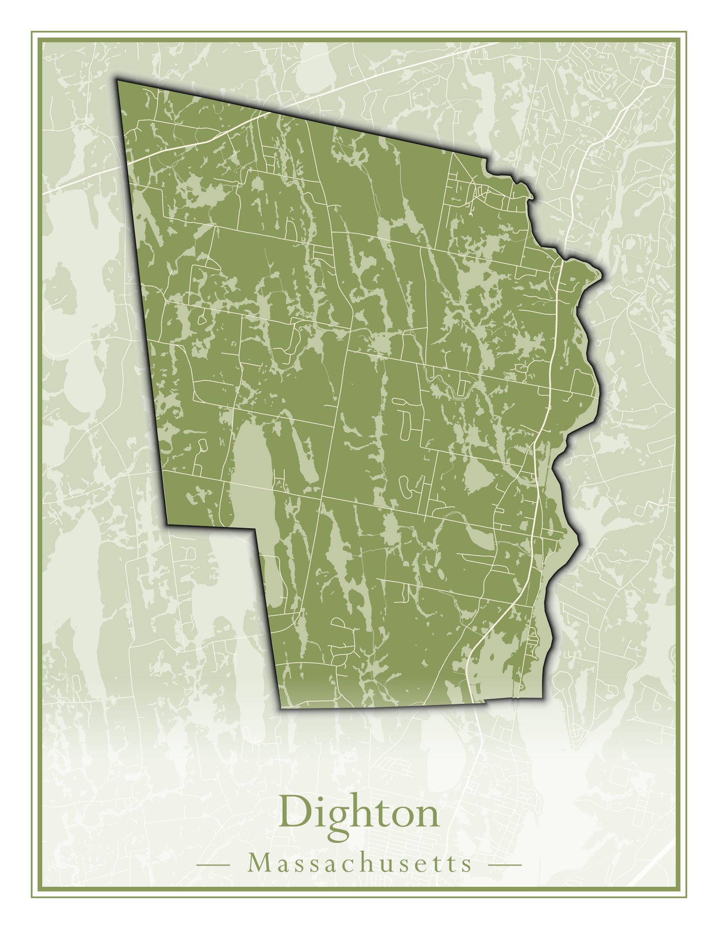 Massachusetts Towns - Street Map (Dighton - Dracut)