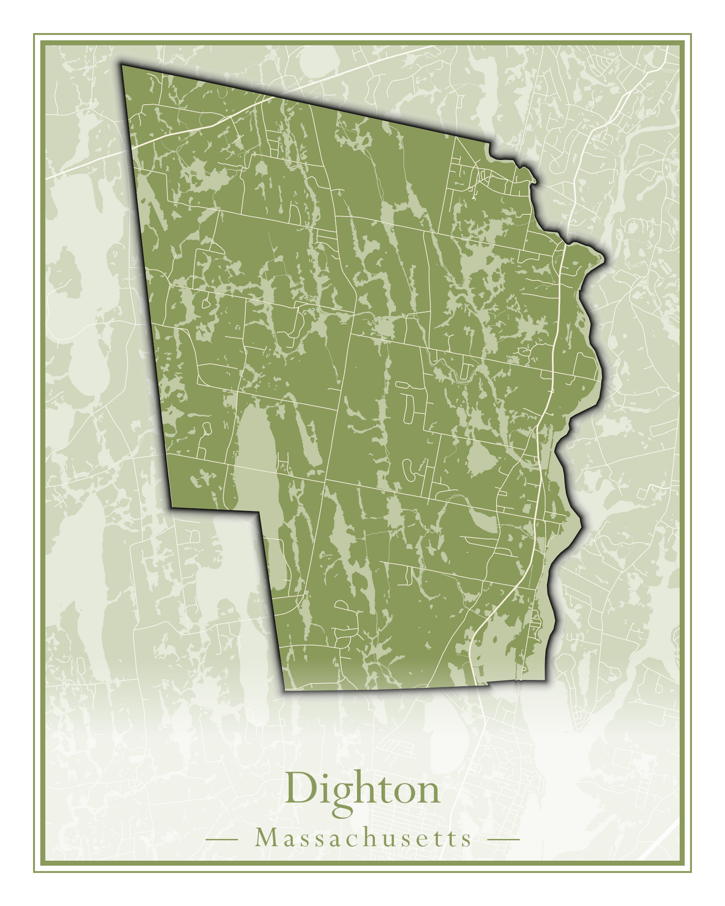 Massachusetts Towns - Street Map (Dighton - Dracut)