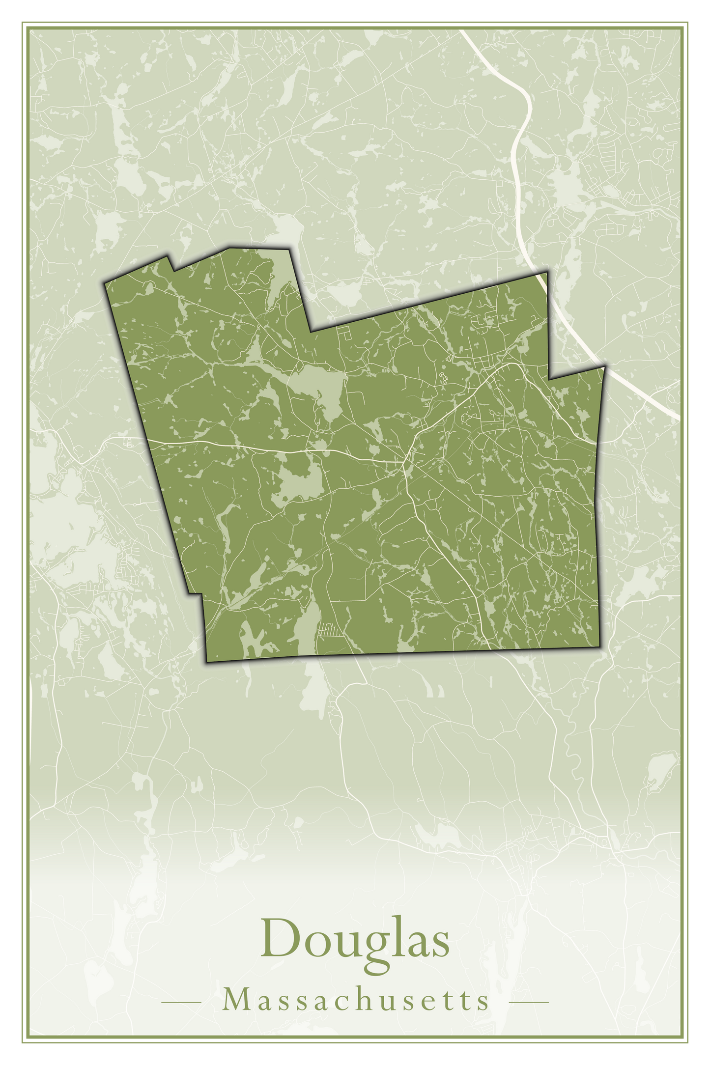 Massachusetts Towns - Street Map (Dighton - Dracut)