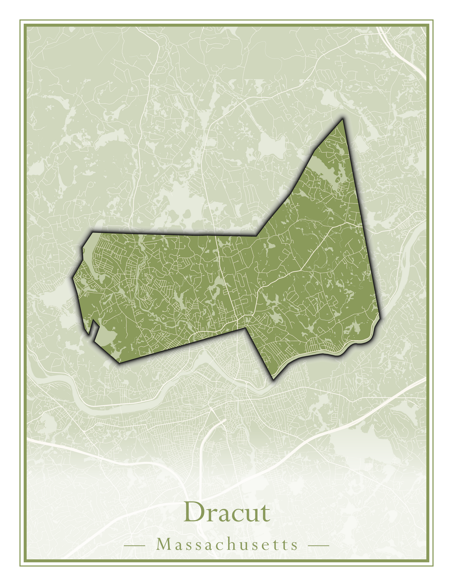 Massachusetts Towns - Street Map (Dighton - Dracut)