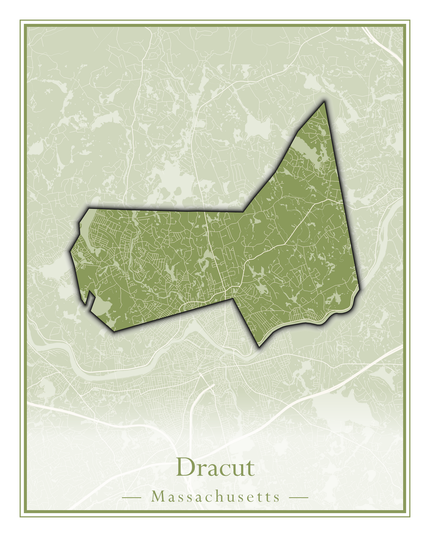 Massachusetts Towns - Street Map (Dighton - Dracut)