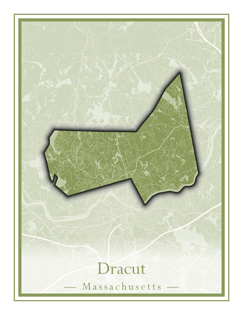 Massachusetts Towns - Street Map (Dighton - Dracut)