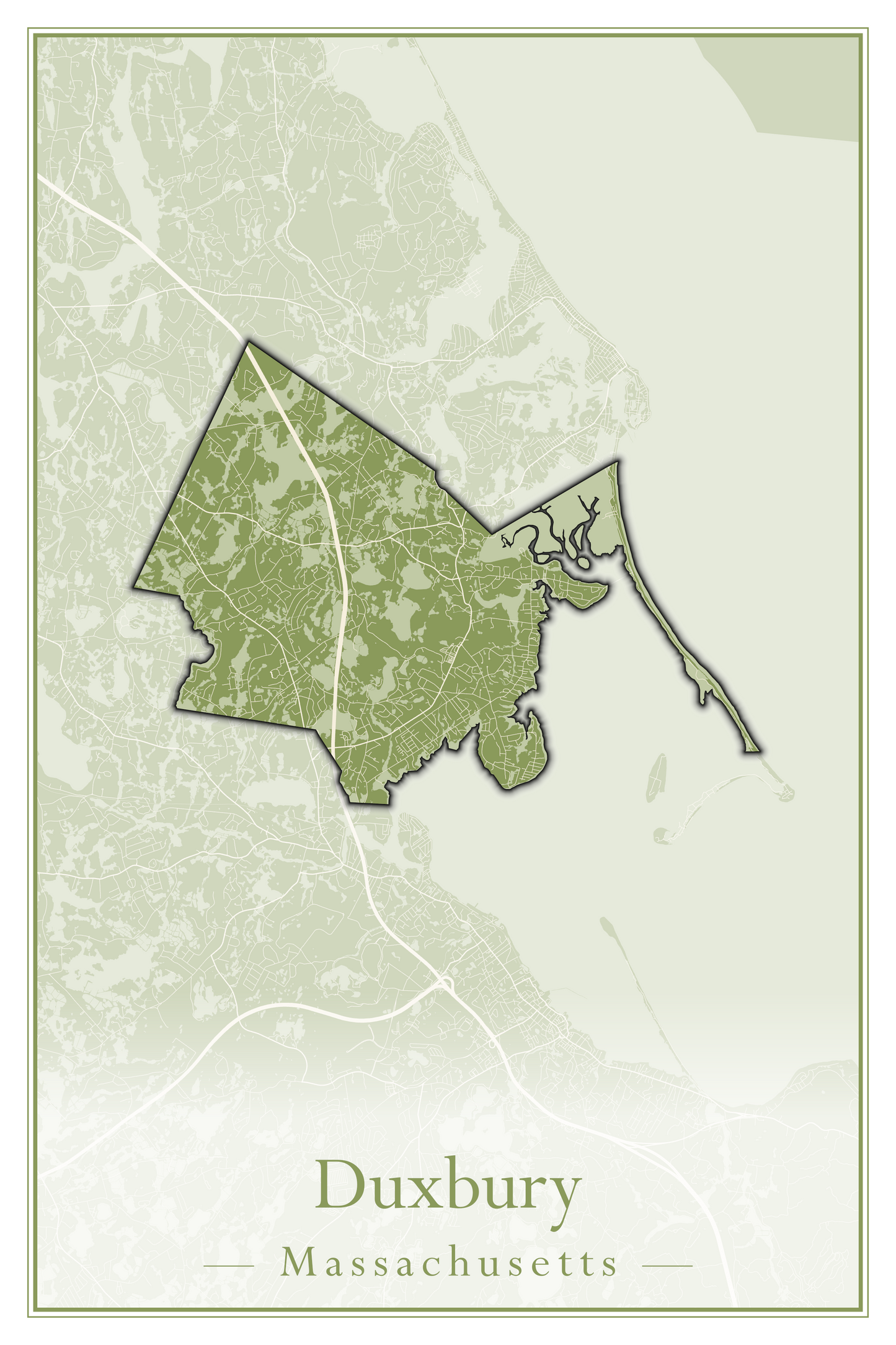 Massachusetts Towns - Street Map (Dudley - East Bridgewater)