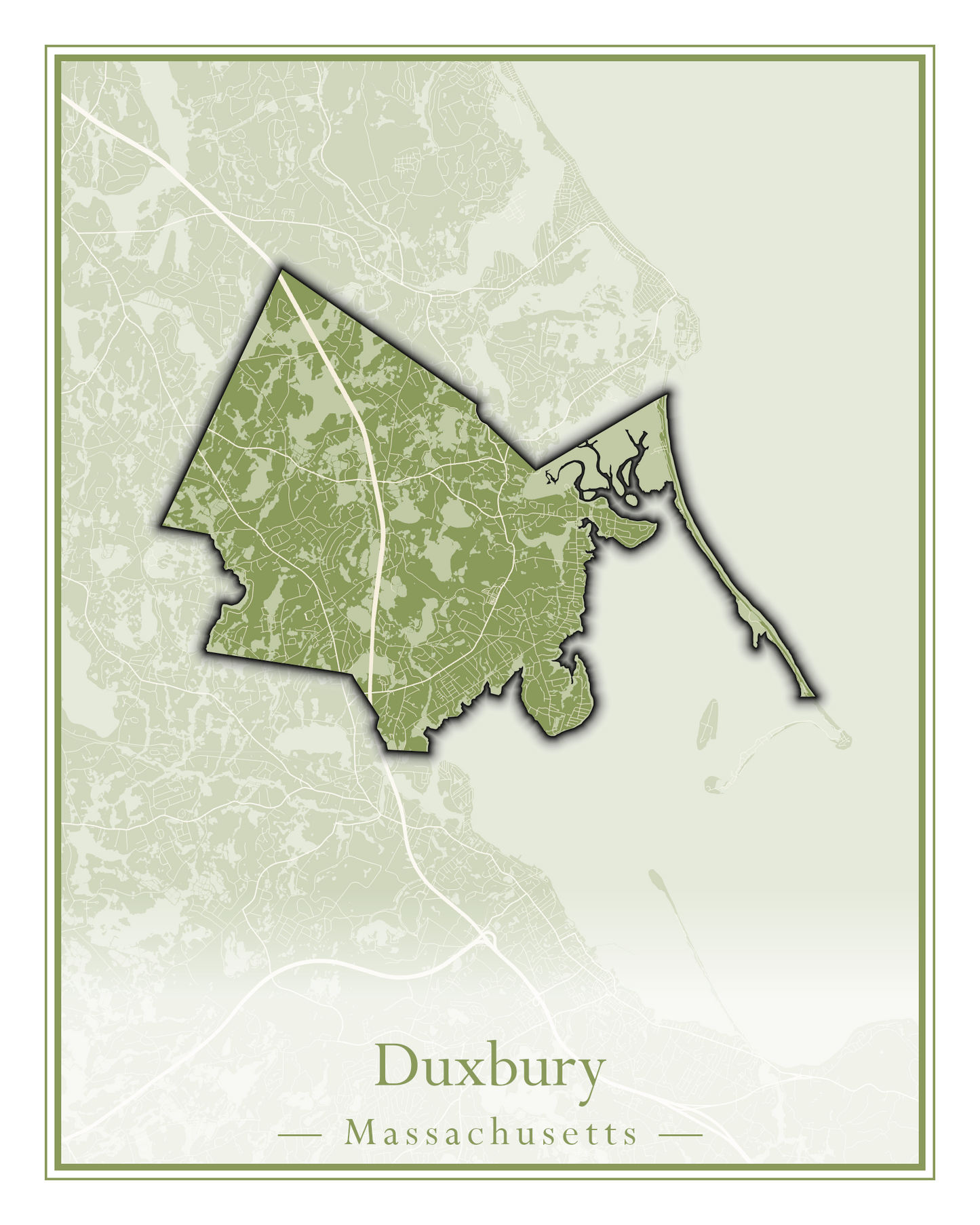 Massachusetts Towns - Street Map (Dudley - East Bridgewater)