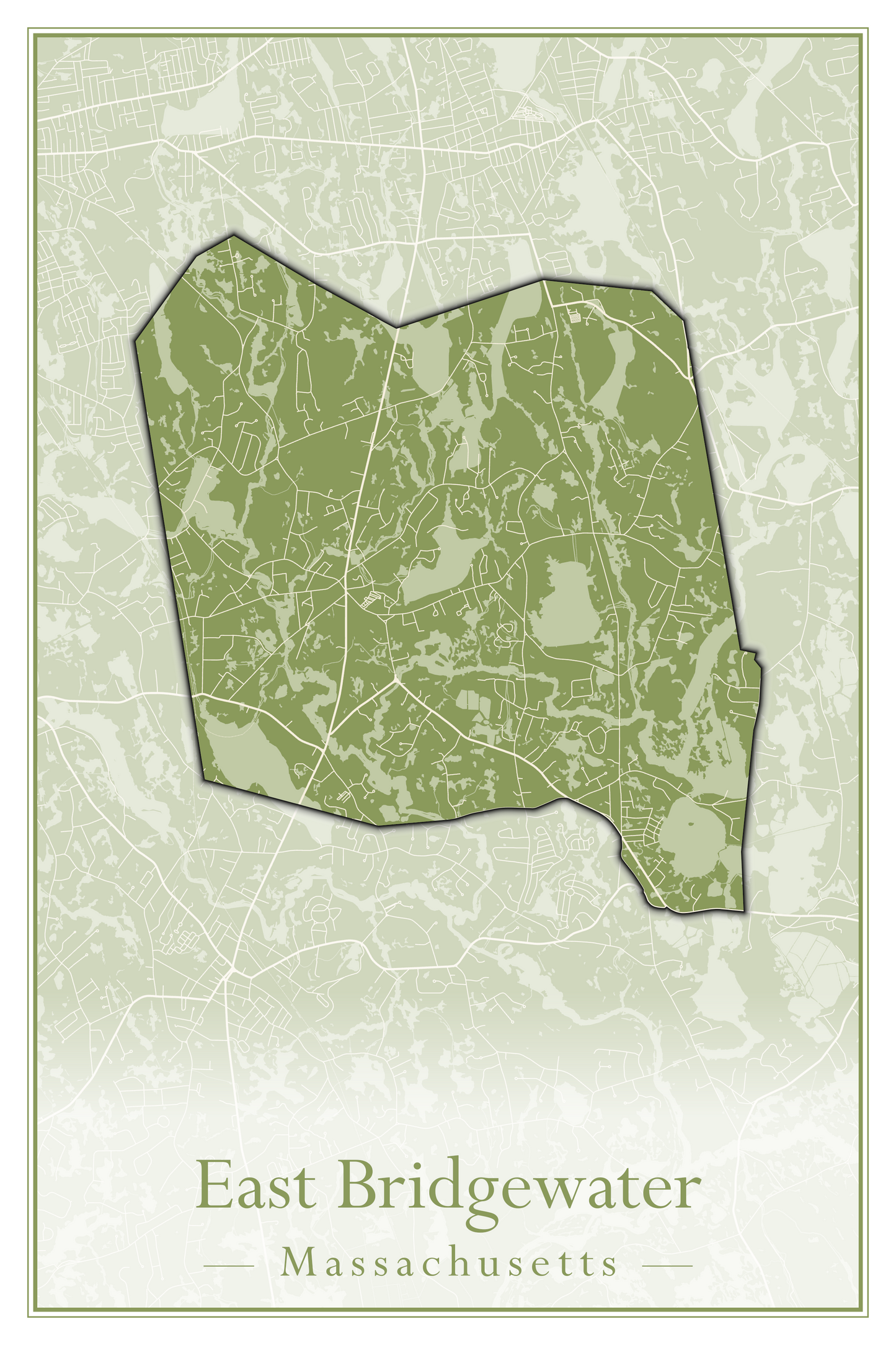 Massachusetts Towns - Street Map (Dudley - East Bridgewater)