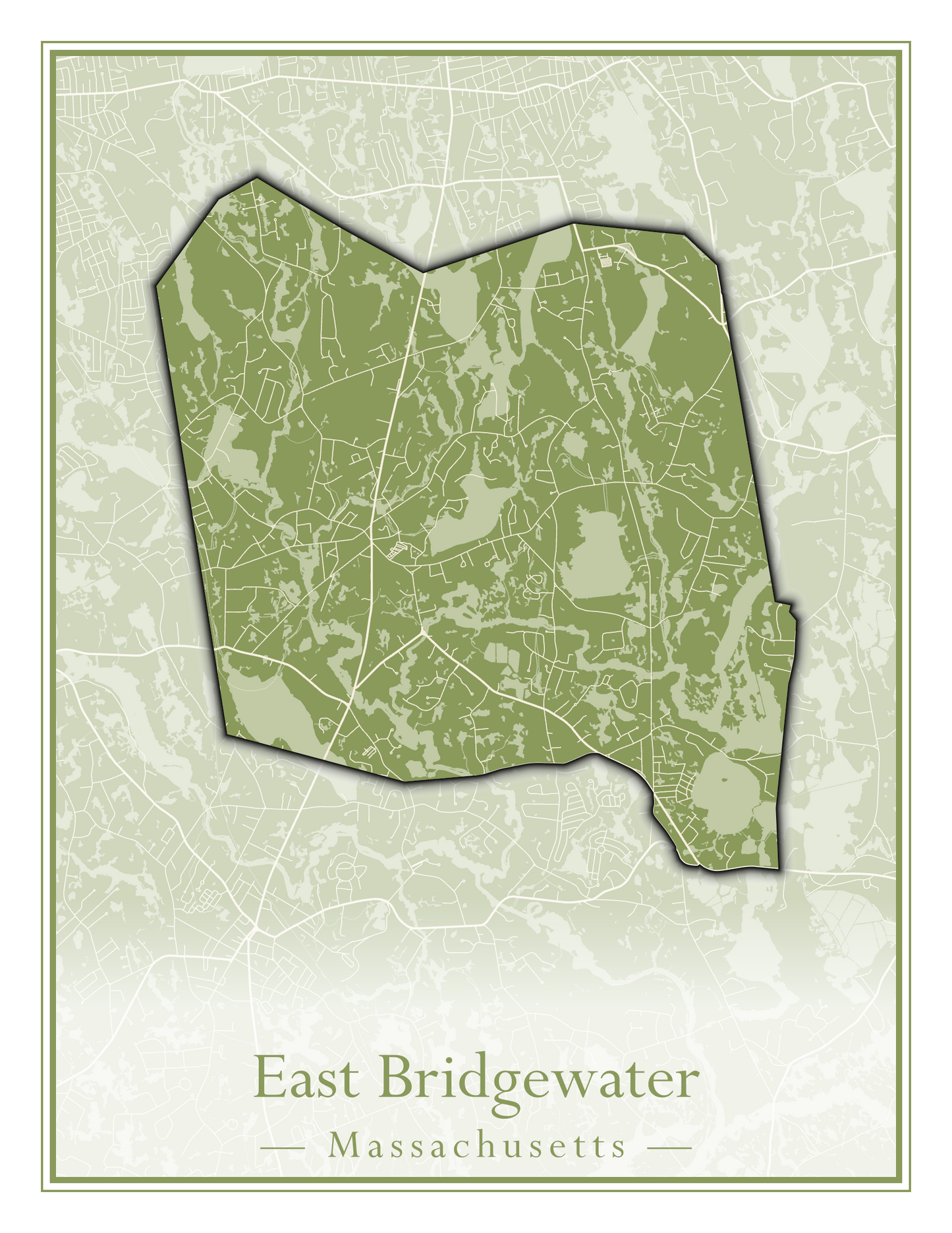 Massachusetts Towns - Street Map (Dudley - East Bridgewater)