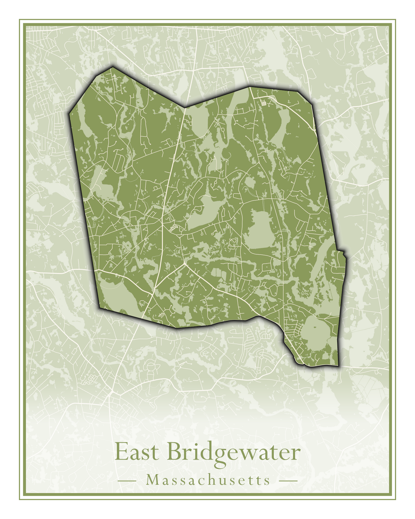 Massachusetts Towns - Street Map (Dudley - East Bridgewater)