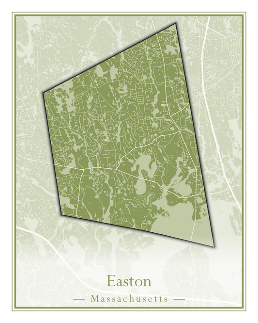 Massachusetts Towns - Street Map (Easton - Erving)