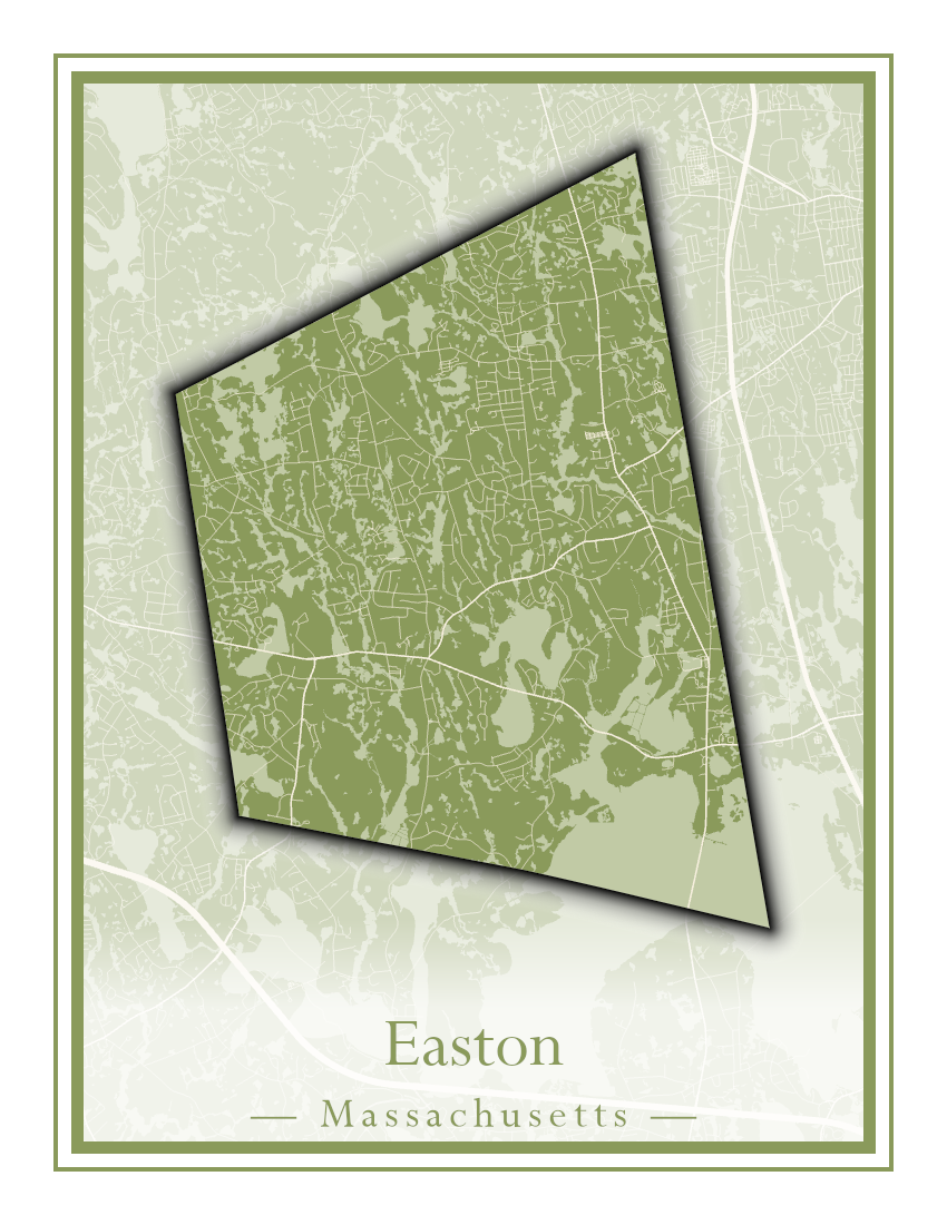 Massachusetts Towns - Street Map (Easton - Erving)