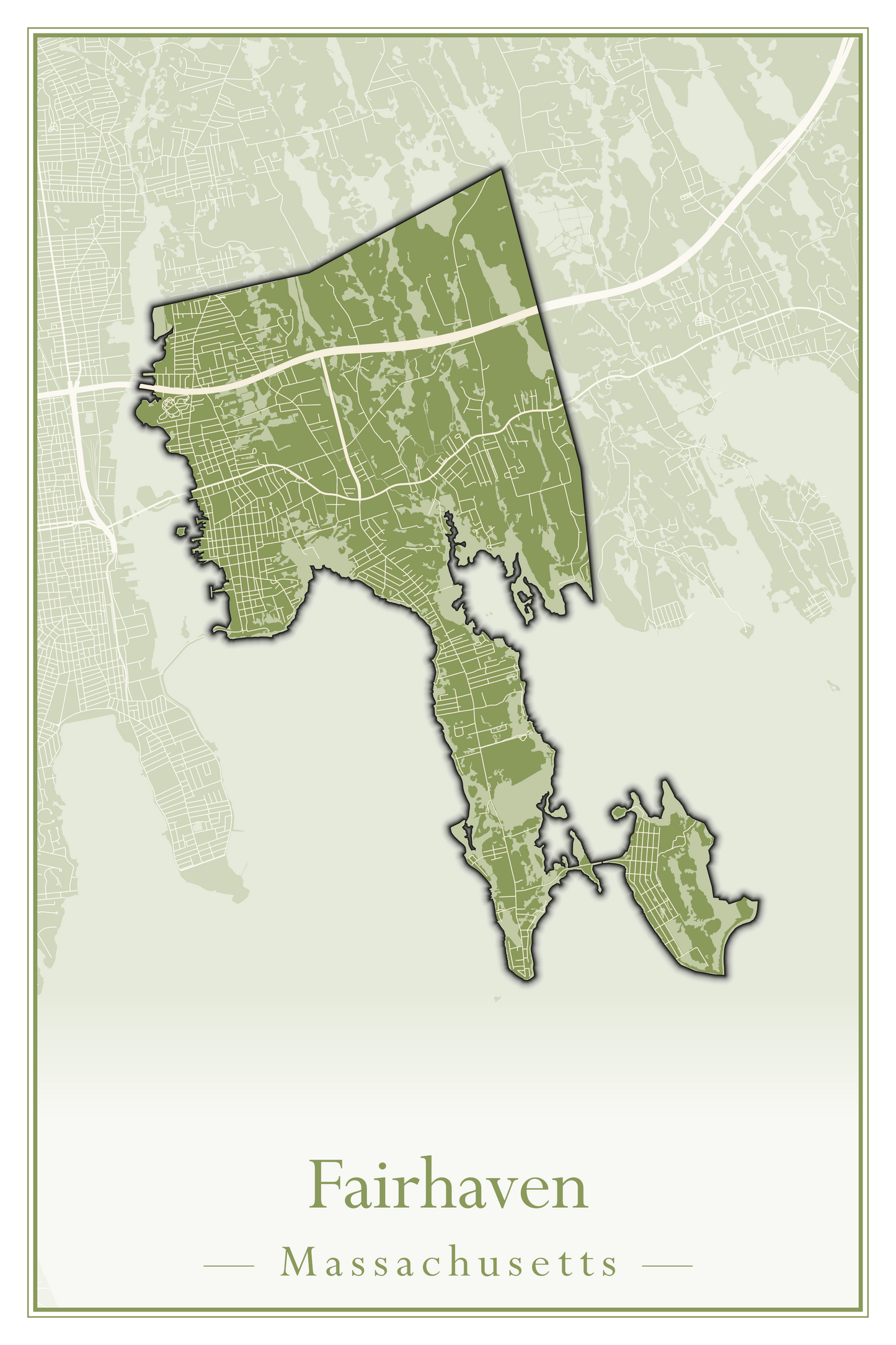 Massachusetts Towns - Street Map (Essex - Fall River)