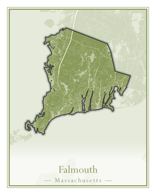 Massachusetts Towns - Street Map (Falmouth - Foxborough)