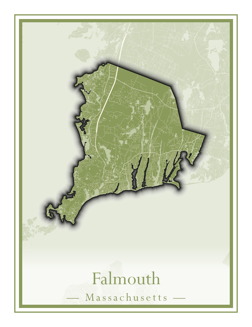 Massachusetts Towns - Street Map (Falmouth - Foxborough)