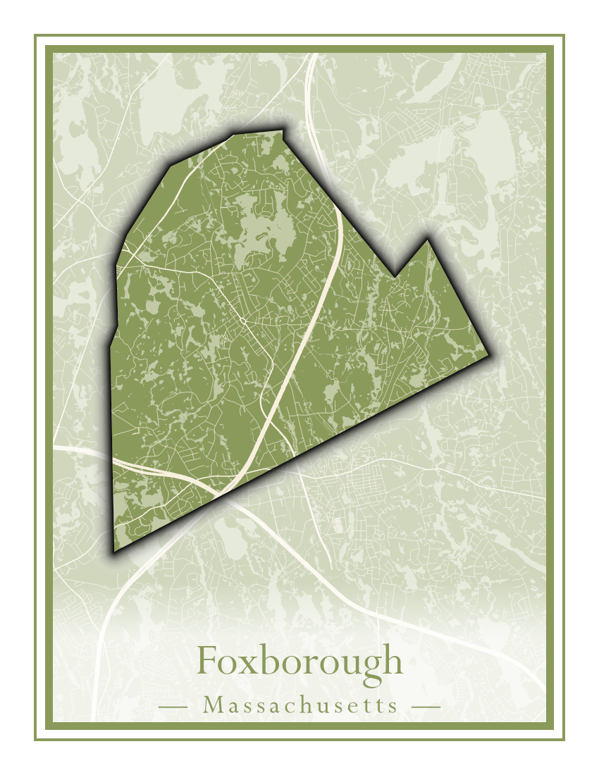 Massachusetts Towns - Street Map (Falmouth - Foxborough)