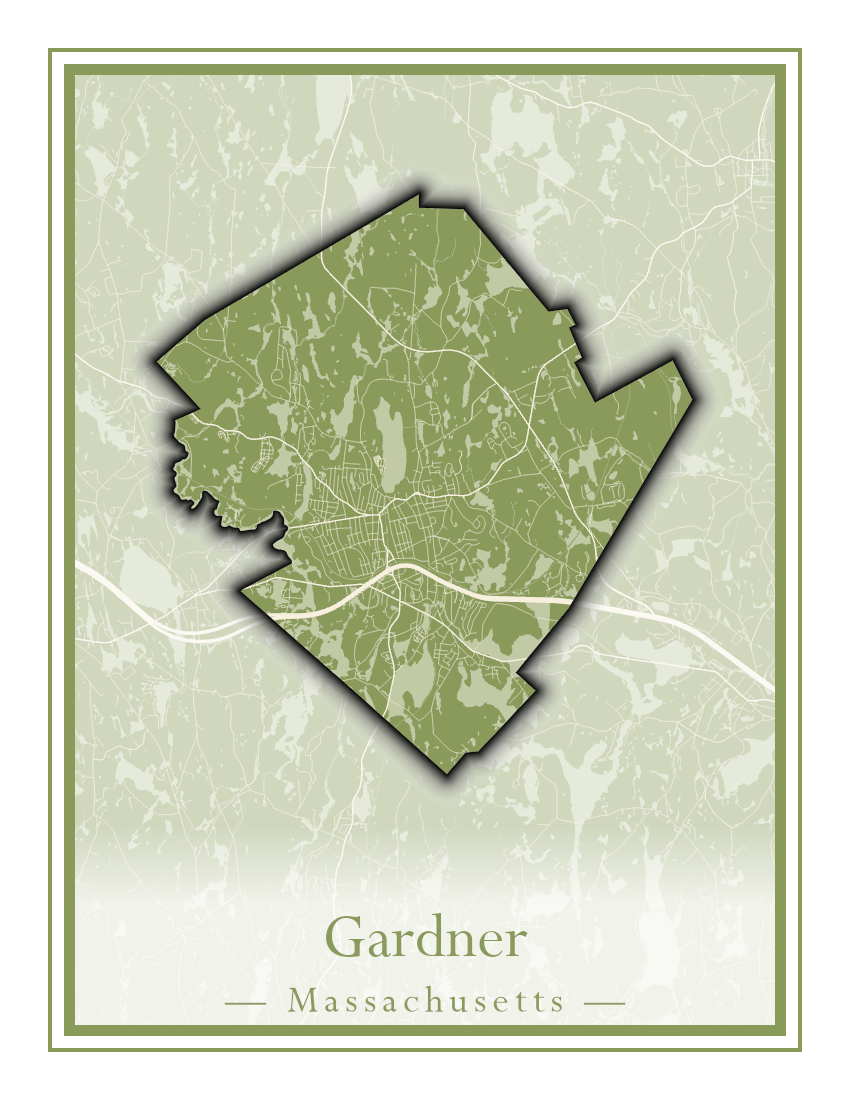 Massachusetts Towns - Street Map (Framingham - Gardner)