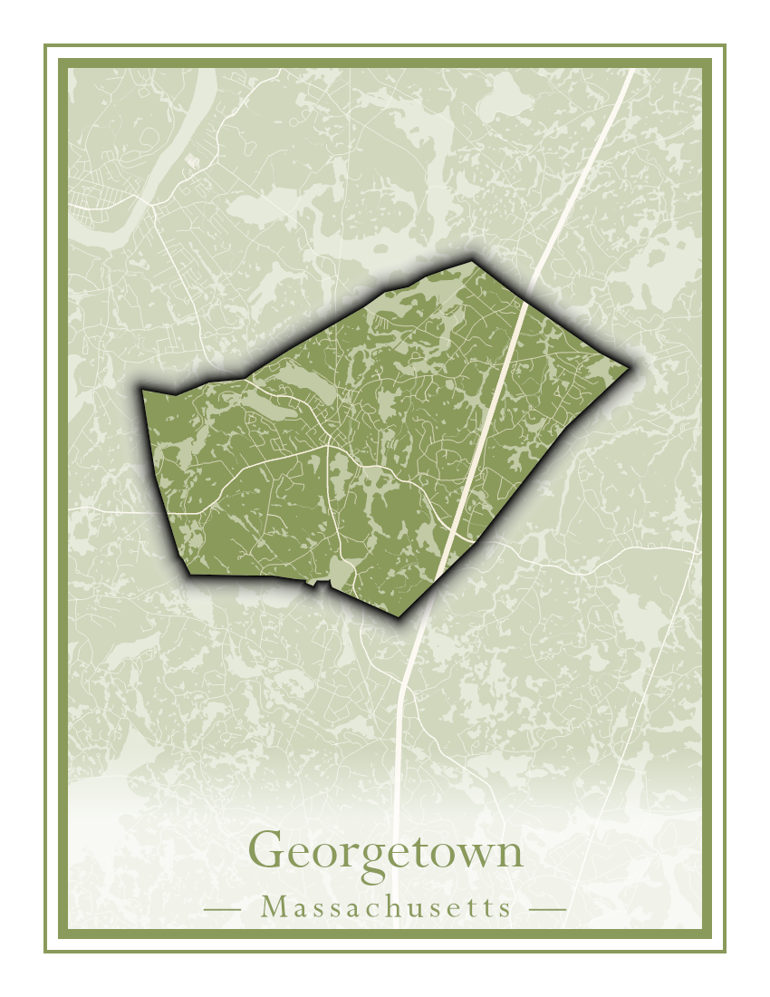 Massachusetts Towns - Street Map (Georgetown - Goshen)