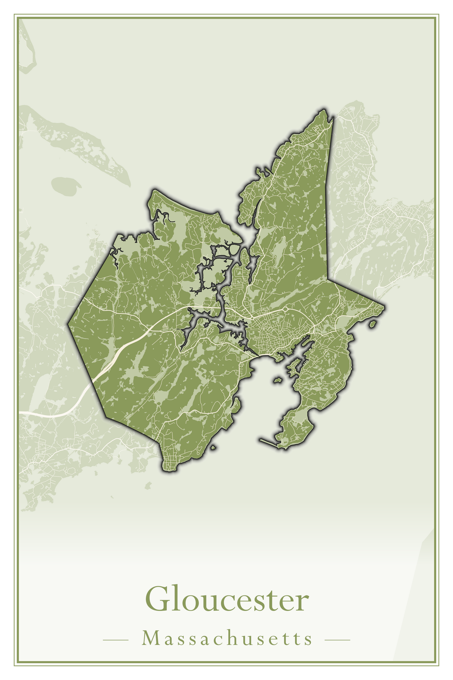 Massachusetts Towns - Street Map (Georgetown - Goshen)