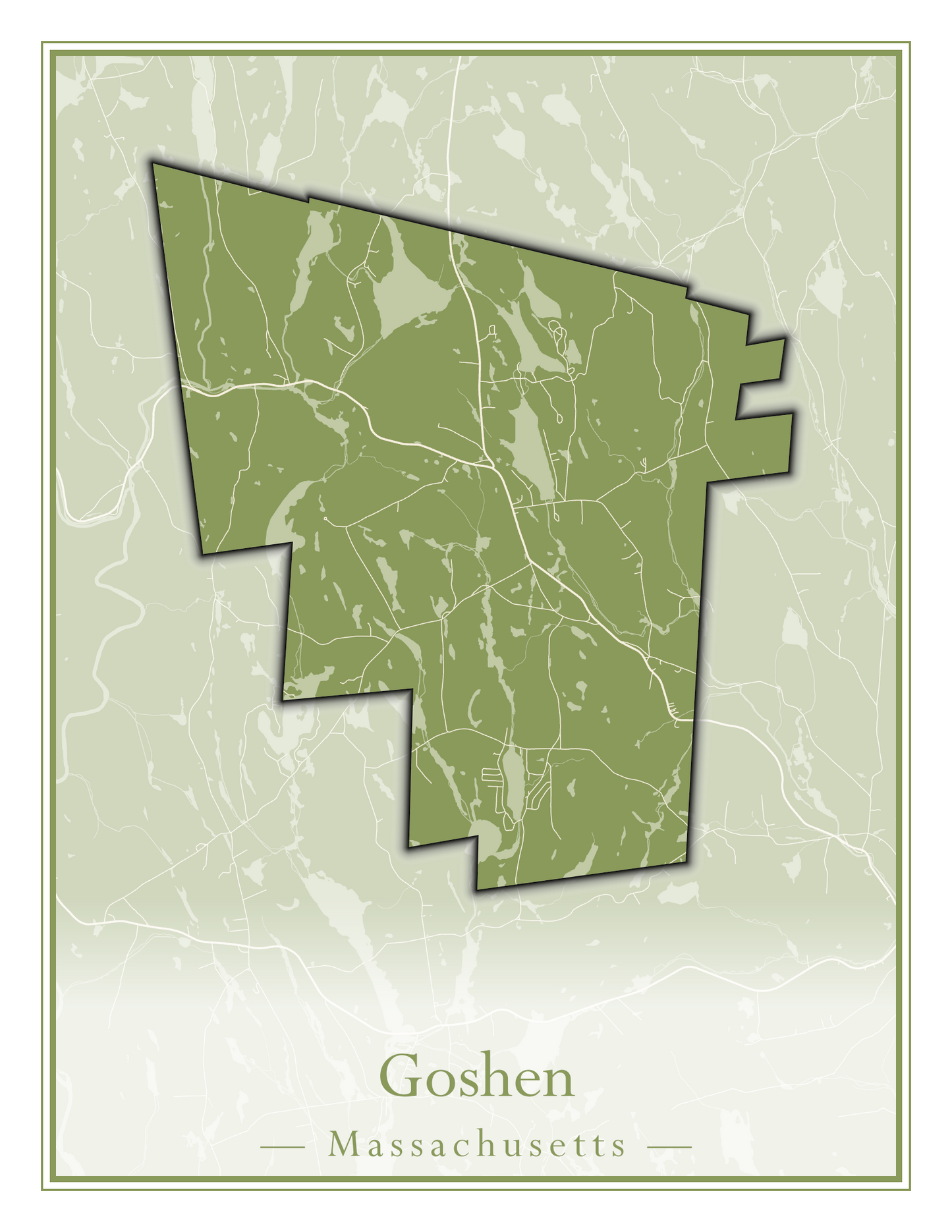 Massachusetts Towns - Street Map (Georgetown - Goshen)