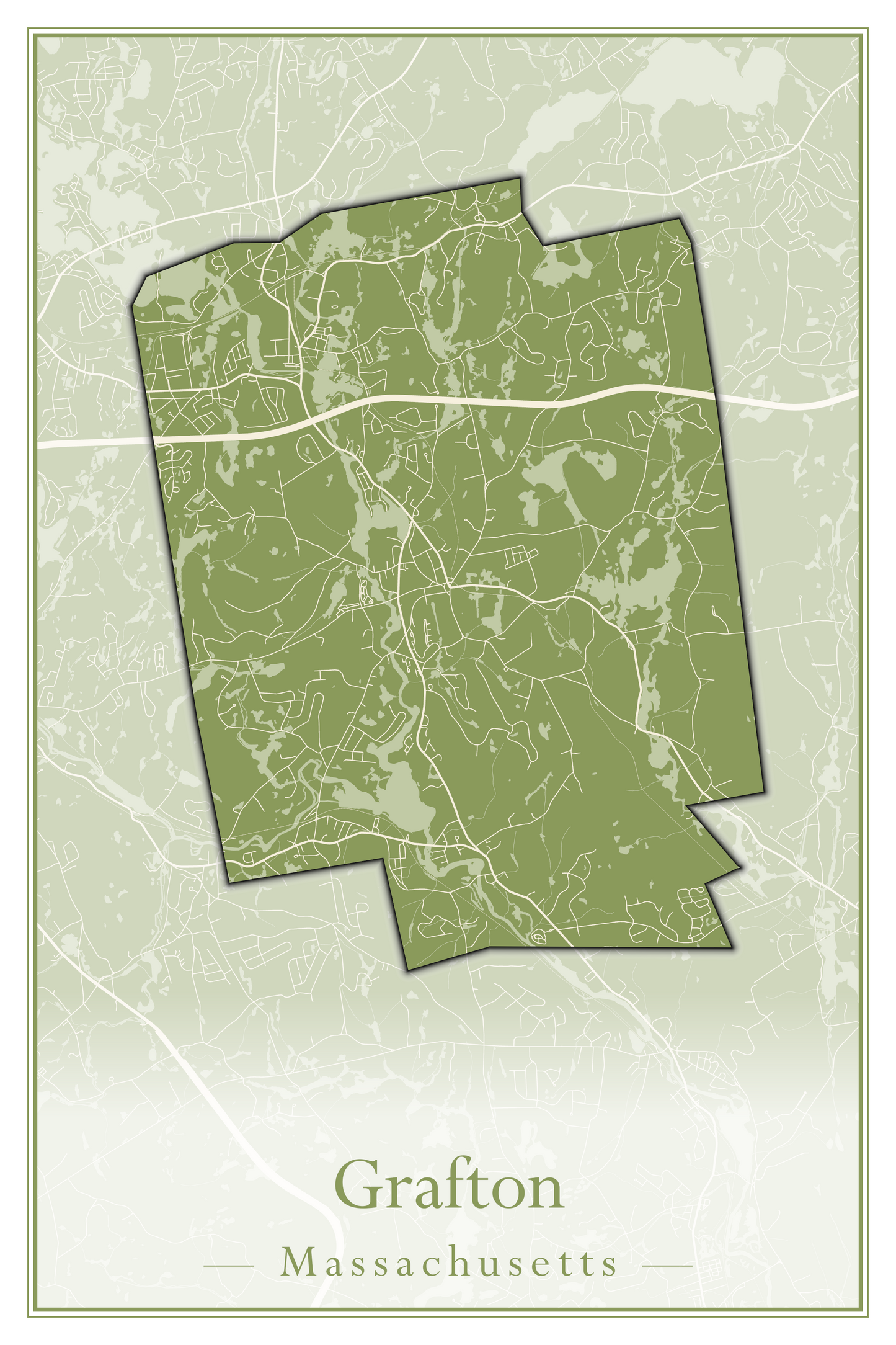 Massachusetts Towns - Street Map (Gosnold - Granville)