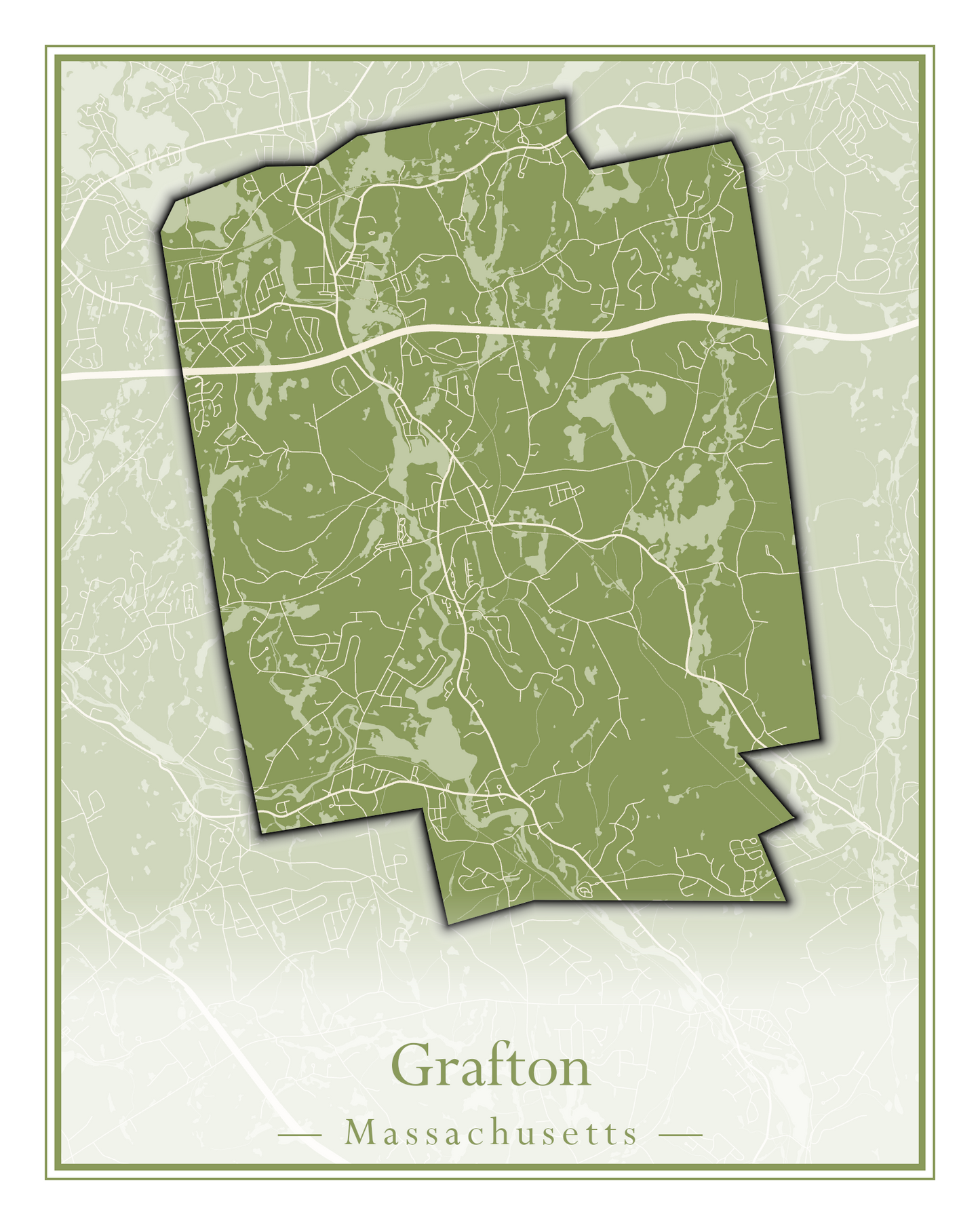 Massachusetts Towns - Street Map (Gosnold - Granville)