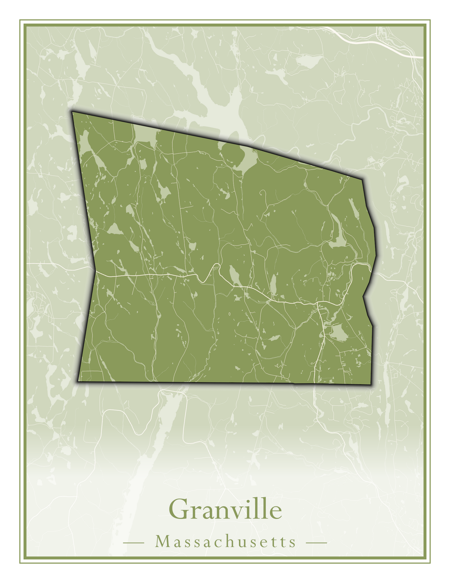 Massachusetts Towns - Street Map (Gosnold - Granville)