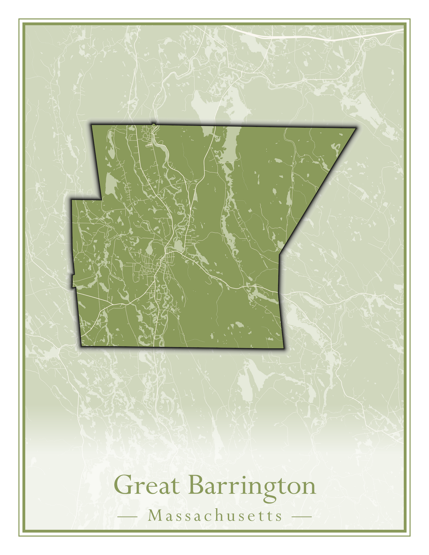 Massachusetts Towns - Street Map (Great Barrington - Groveland)