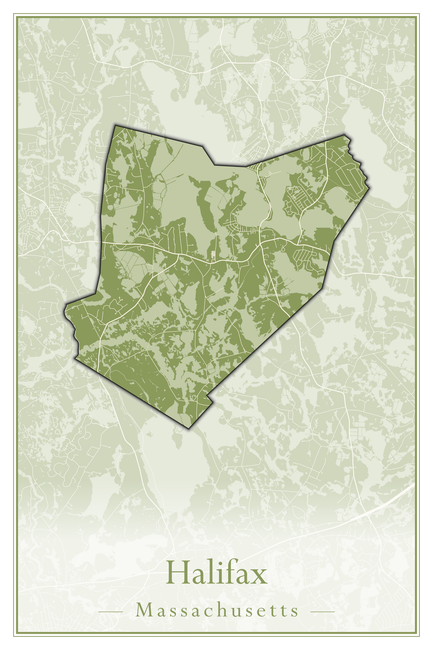 Massachusetts Towns - Street Map (Hadley - Hampden)