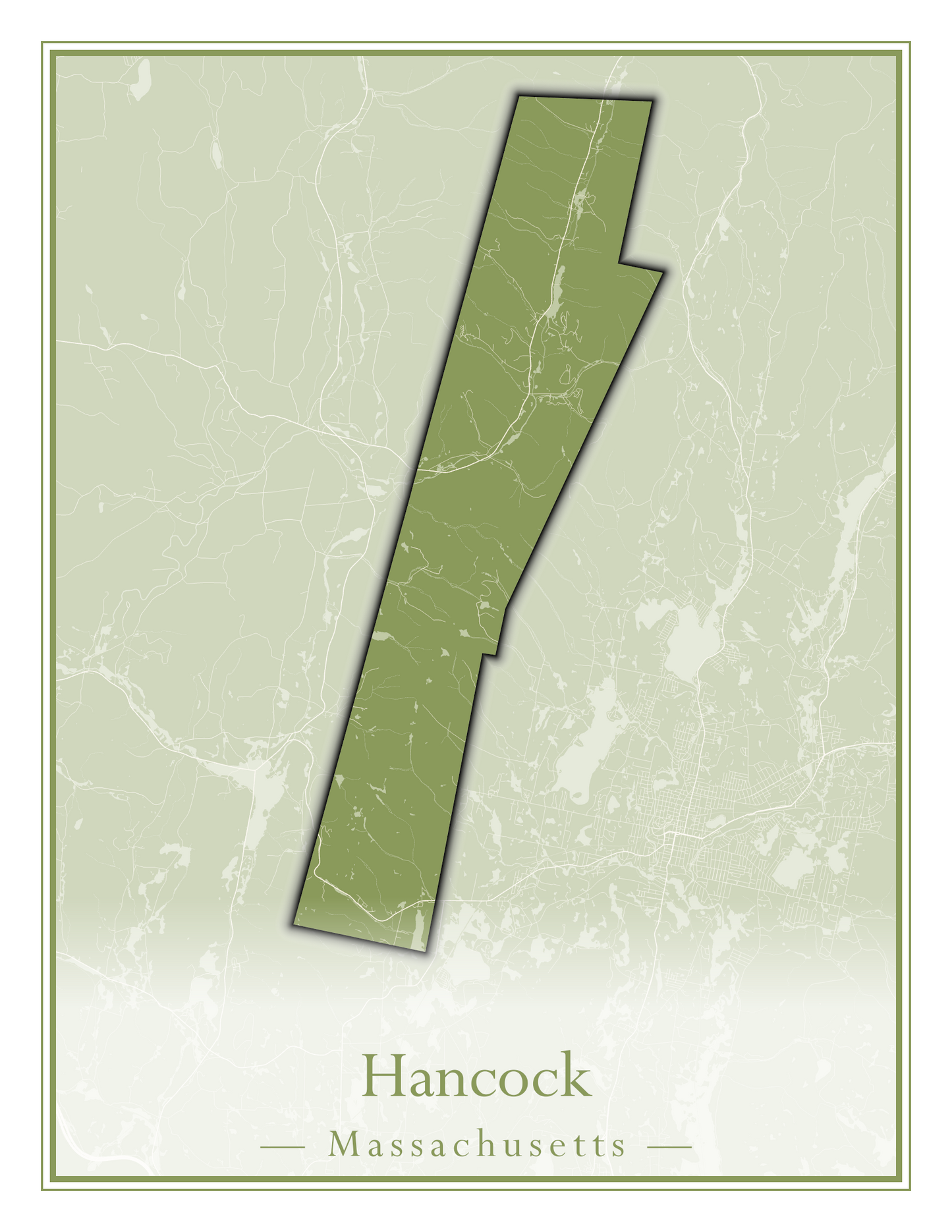 Massachusetts Towns - Street Map (Hancock - Hardwick)