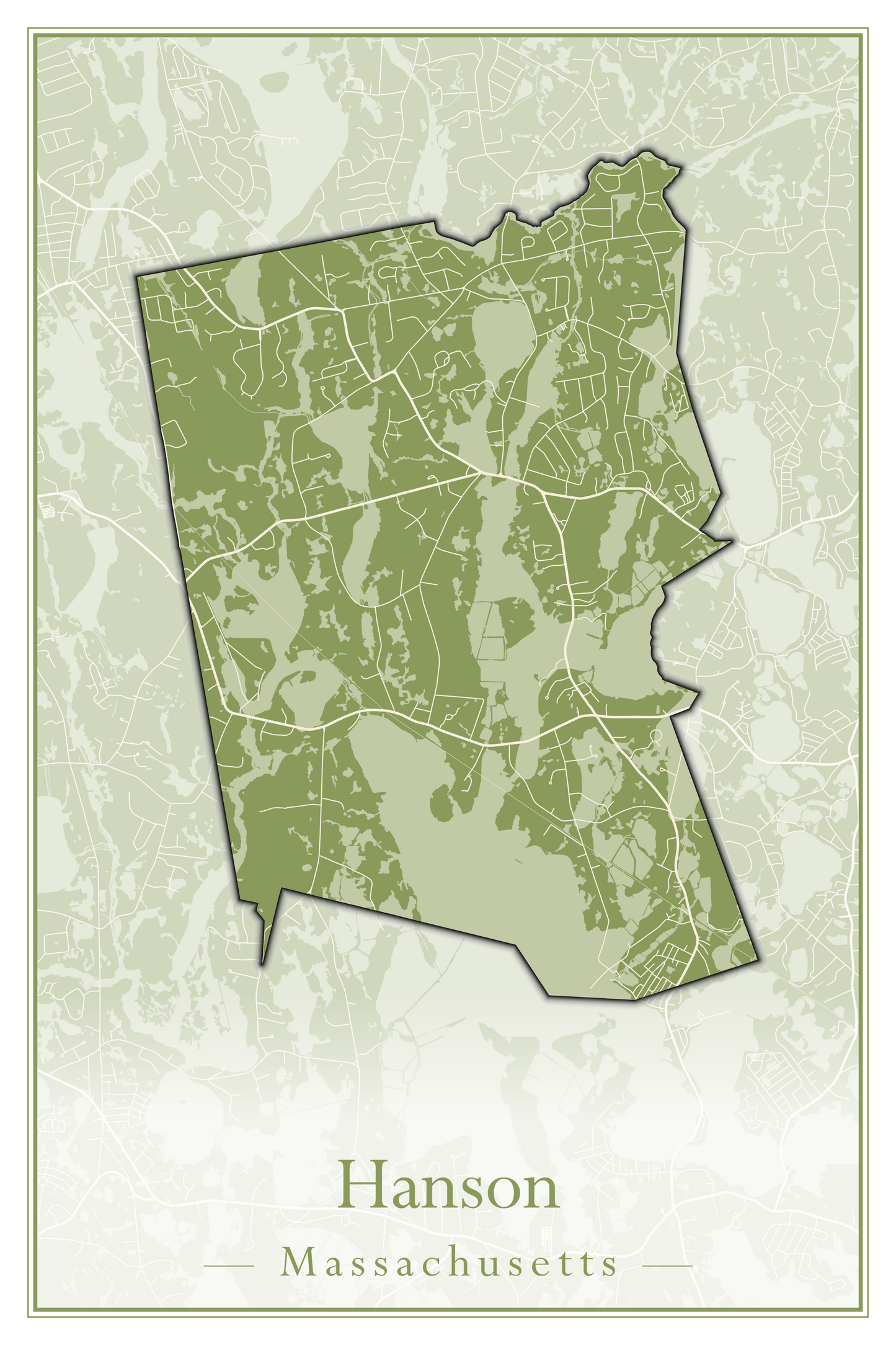 Massachusetts Towns - Street Map (Hancock - Hardwick)