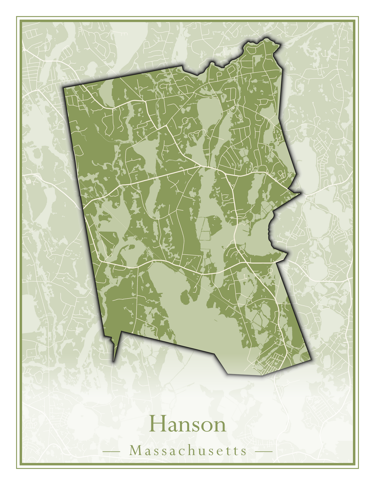 Massachusetts Towns - Street Map (Hancock - Hardwick)