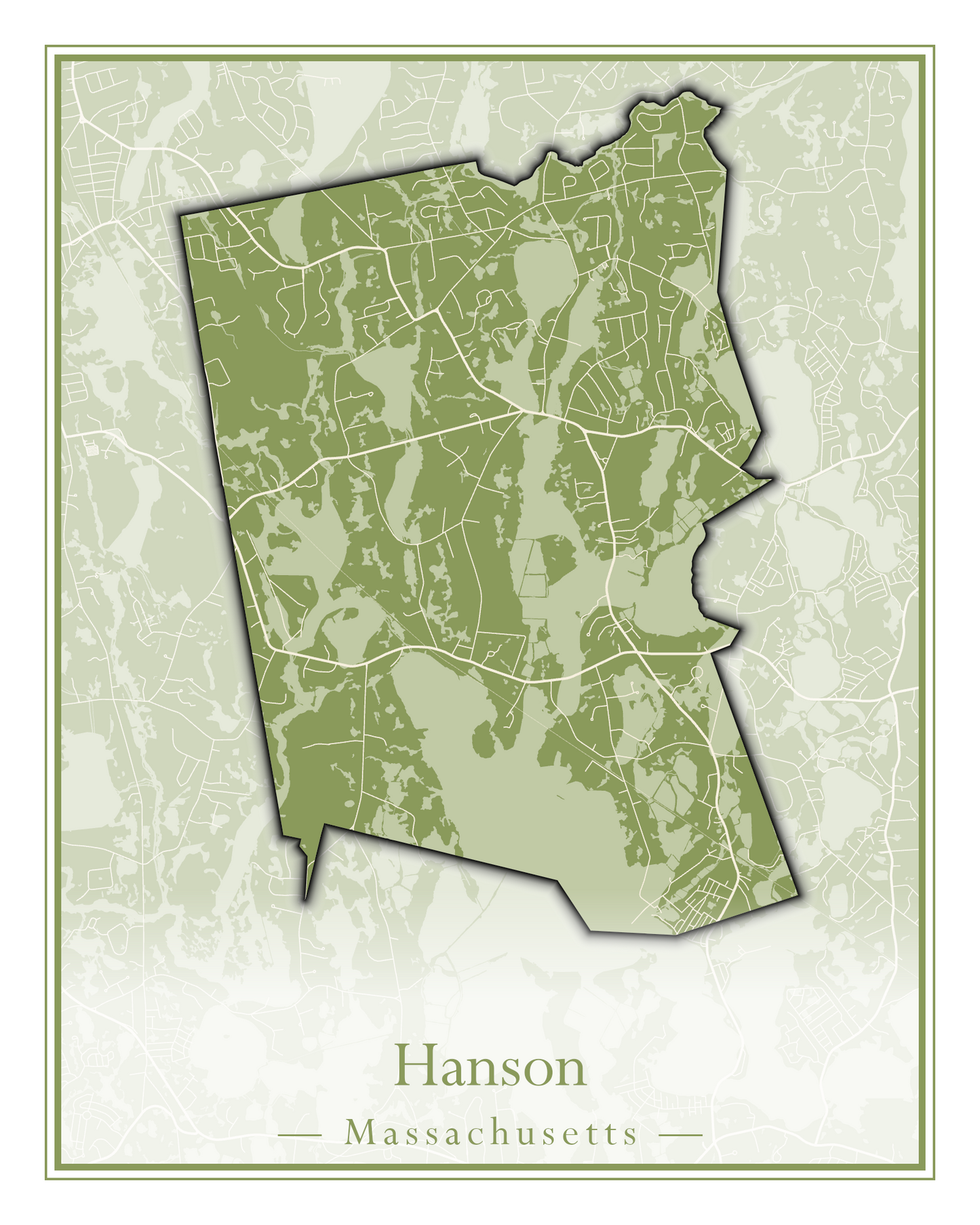 Massachusetts Towns - Street Map (Hancock - Hardwick)