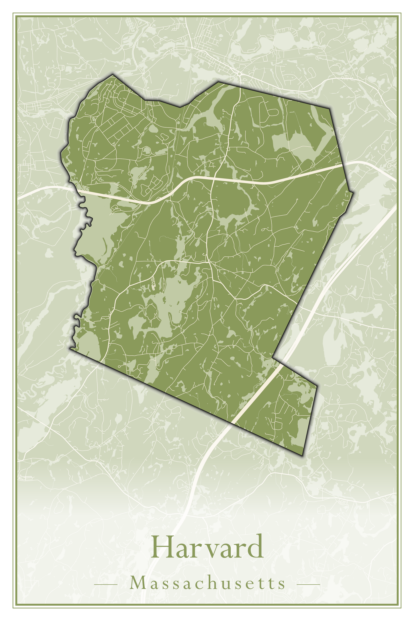 Massachusetts Towns - Street Map (Harvard - Haverhill)