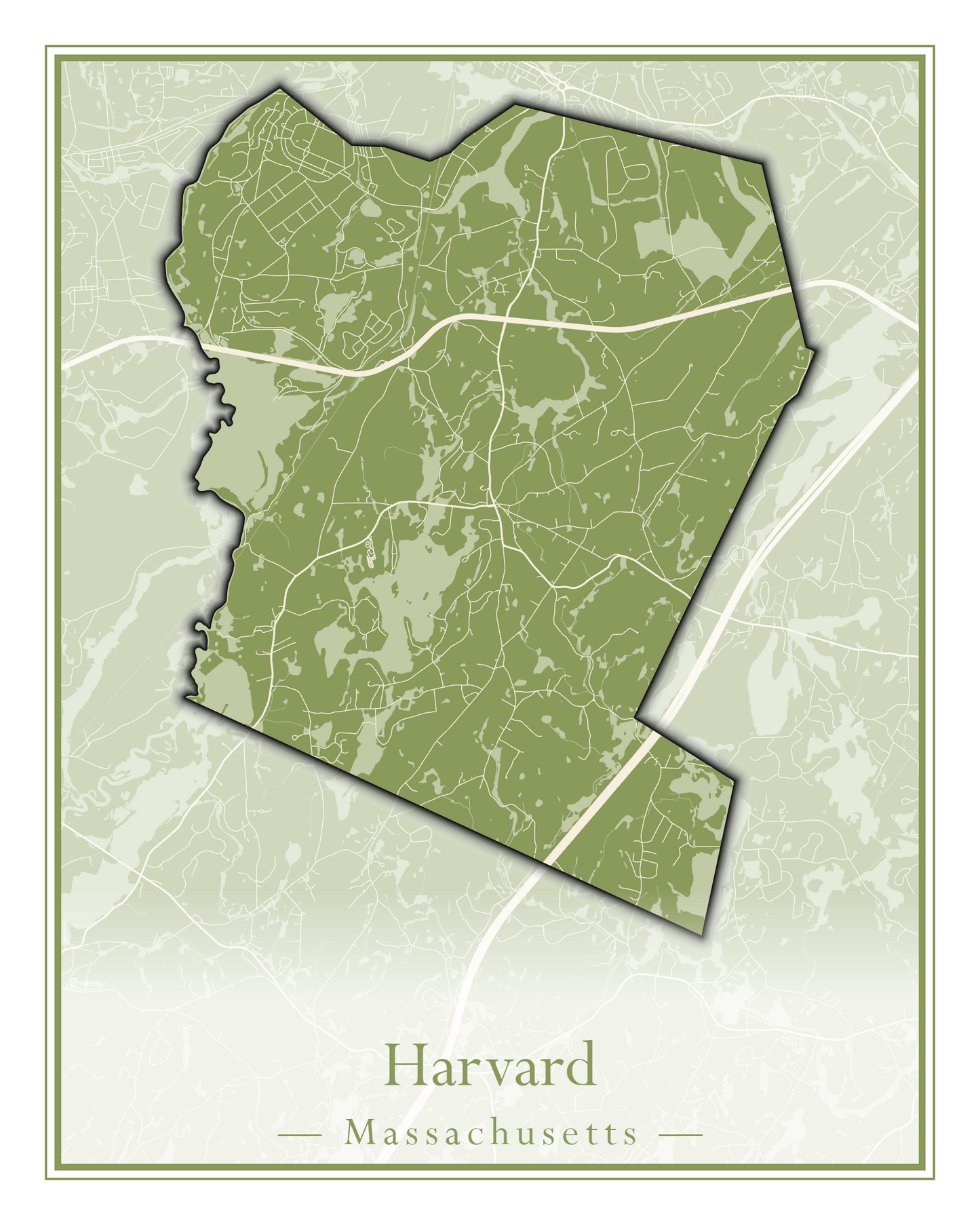 Massachusetts Towns - Street Map (Harvard - Haverhill)