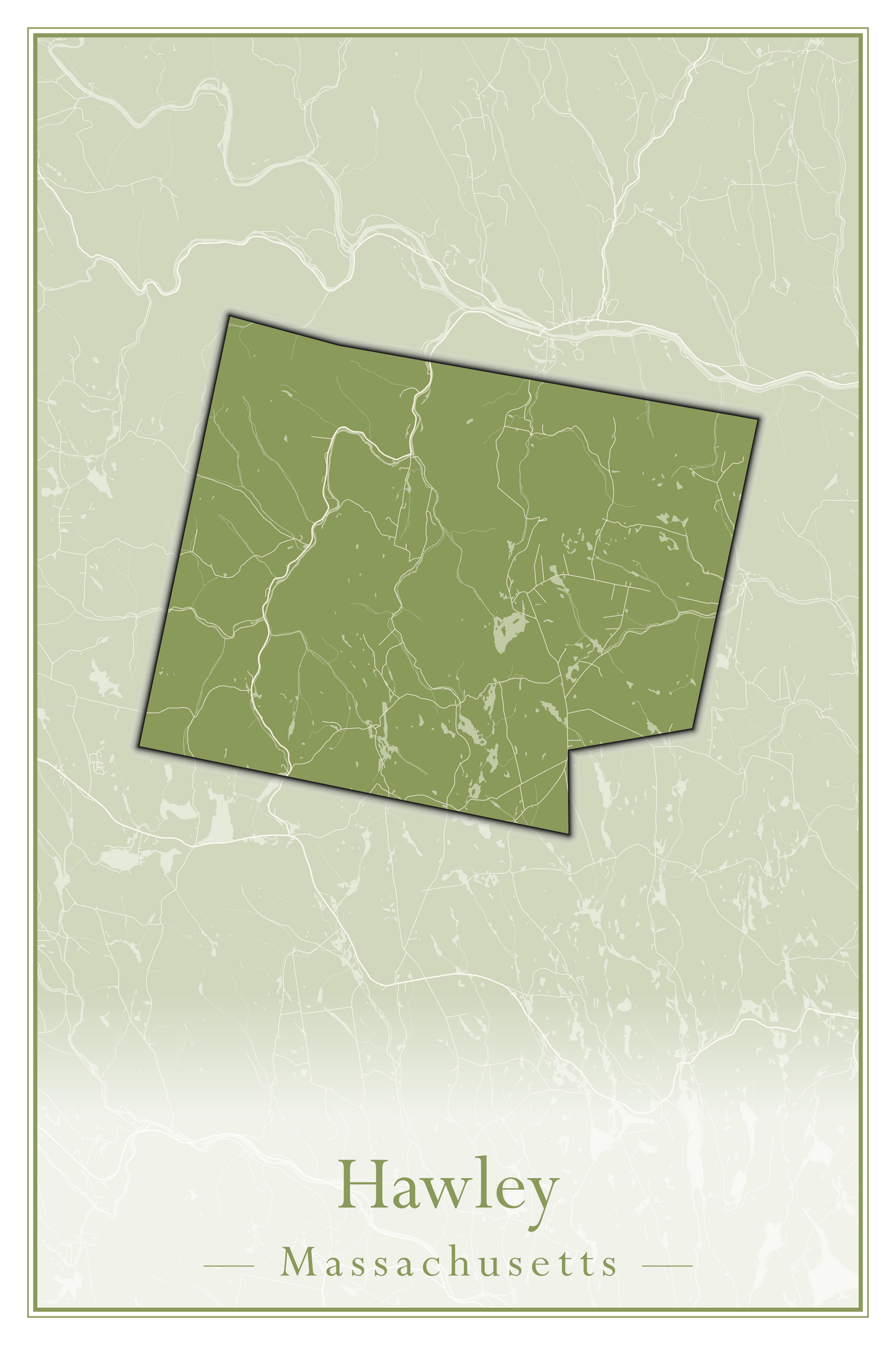 Massachusetts Towns - Street Map (Hawley - Hinsdale)