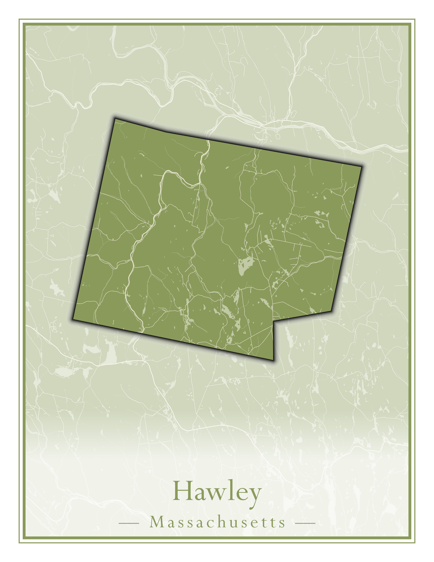 Massachusetts Towns - Street Map (Hawley - Hinsdale)