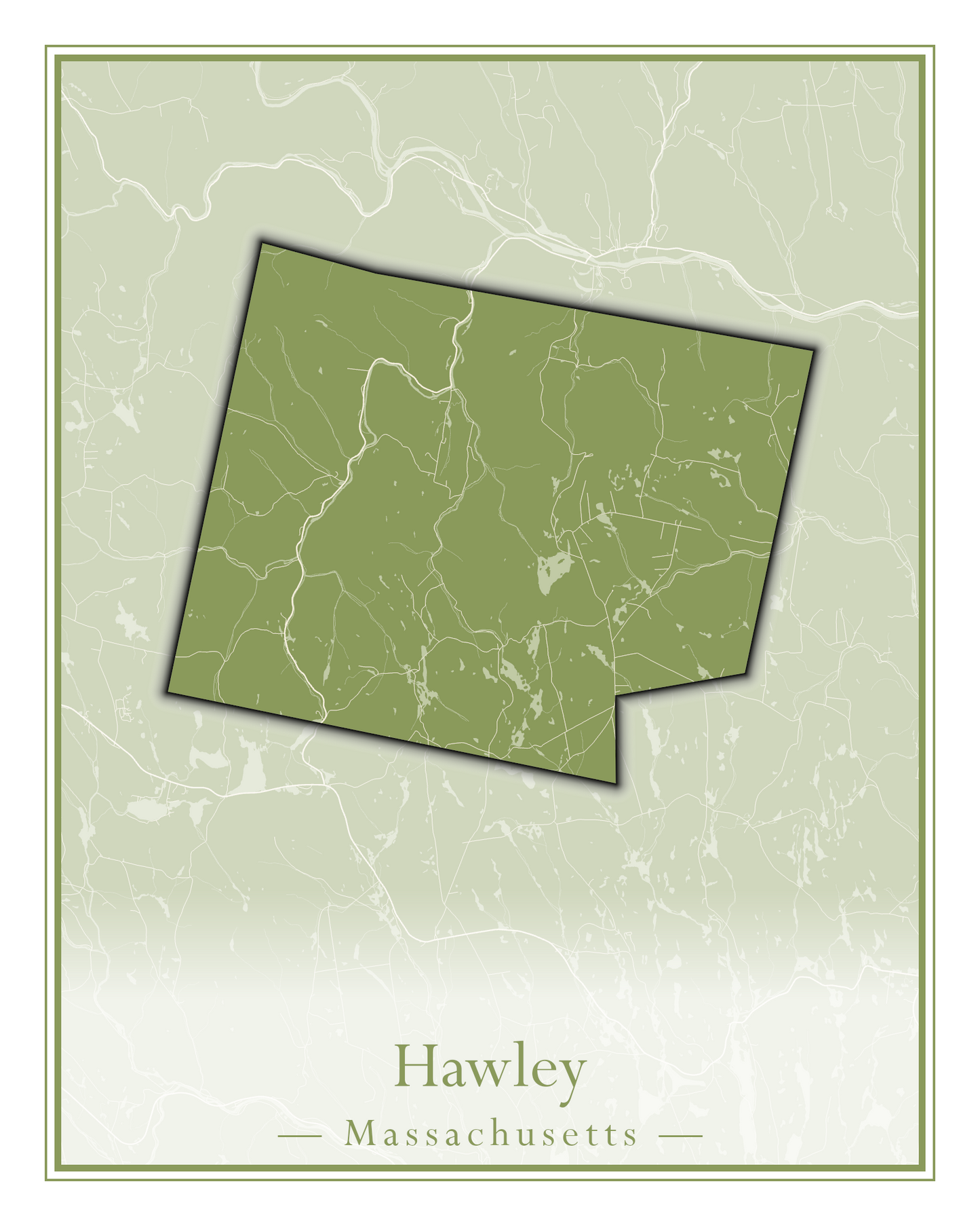 Massachusetts Towns - Street Map (Hawley - Hinsdale)