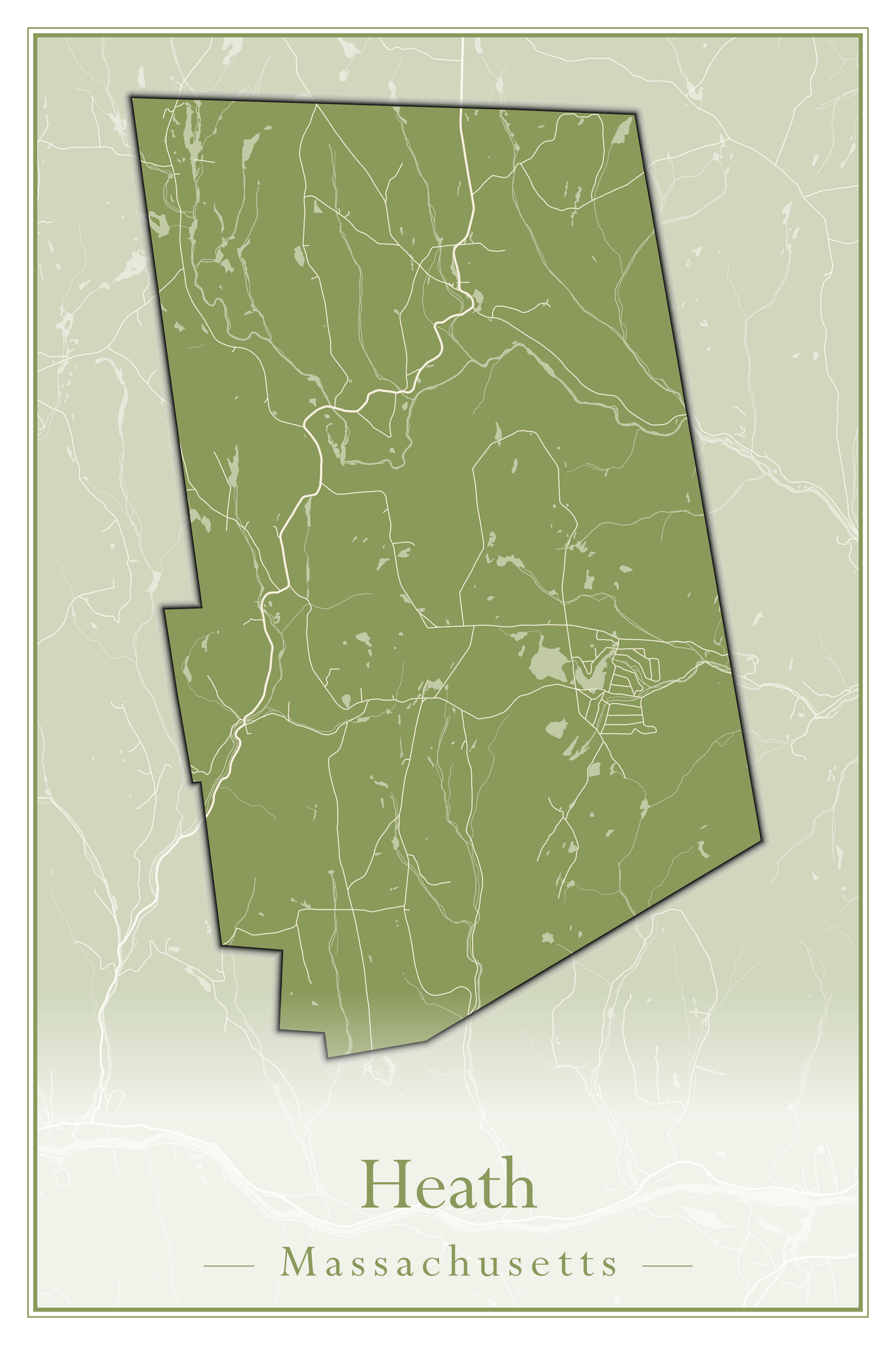 Massachusetts Towns - Street Map (Hawley - Hinsdale)