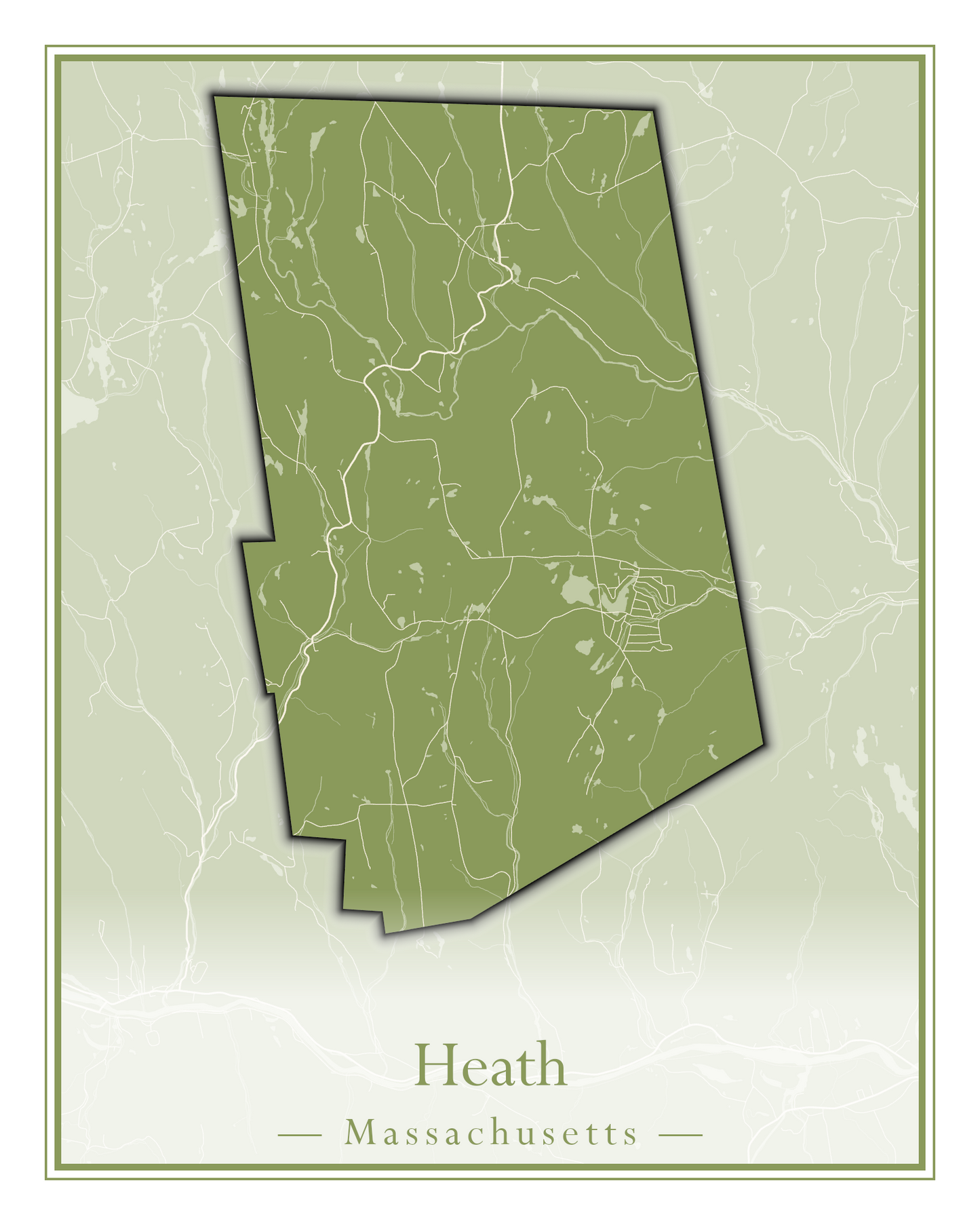 Massachusetts Towns - Street Map (Hawley - Hinsdale)