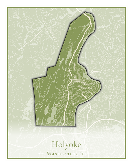 Massachusetts Towns - Street Map (Holyoke - Hubbardston)