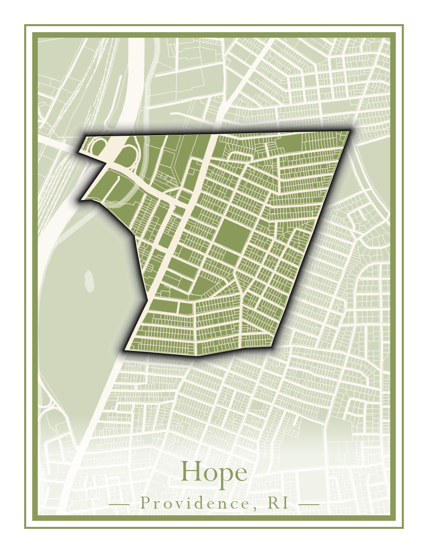 Providence Neighborhoods - Street Map (Hartford - Manton)