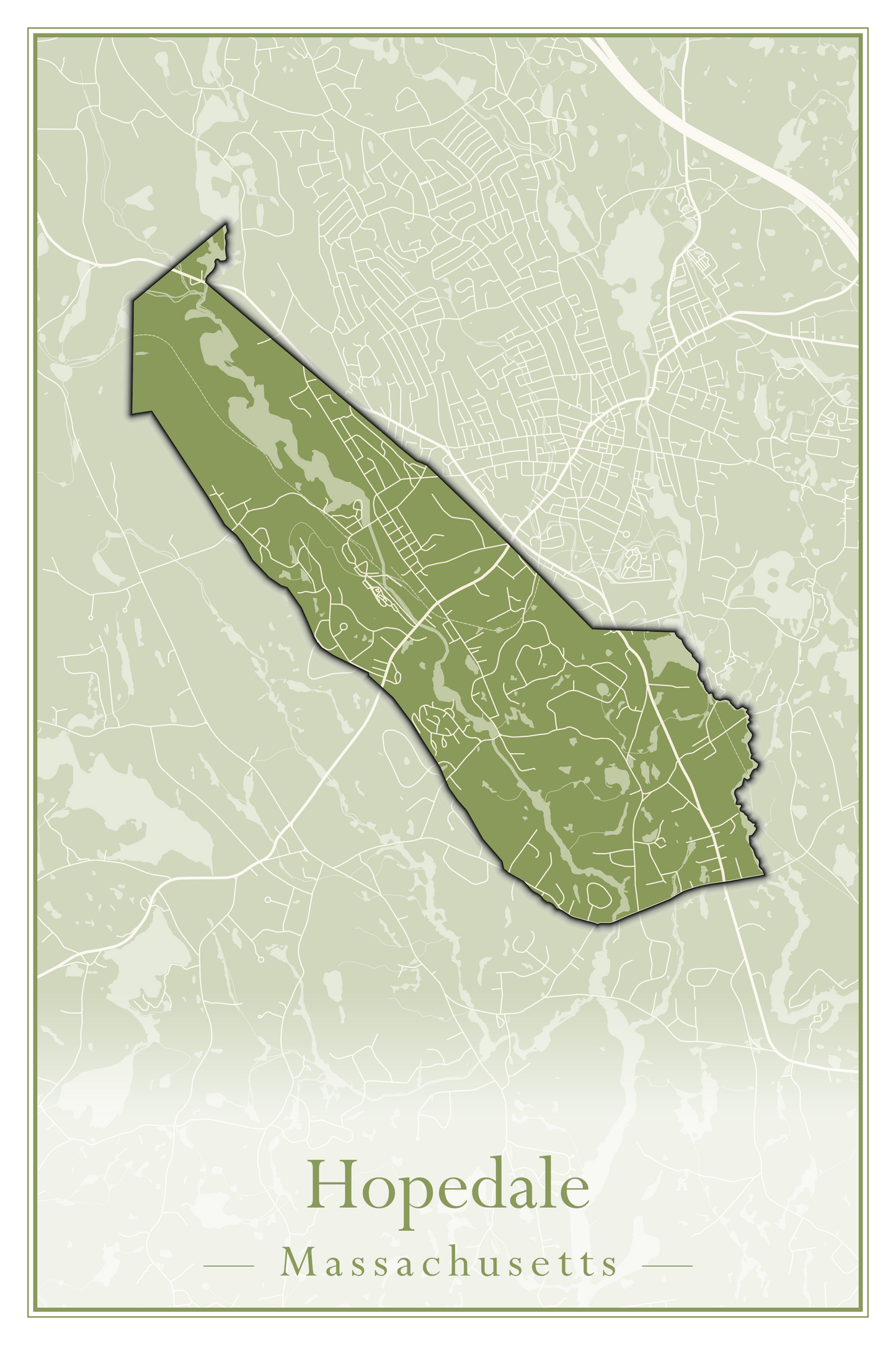 Massachusetts Towns - Street Map (Holyoke - Hubbardston)