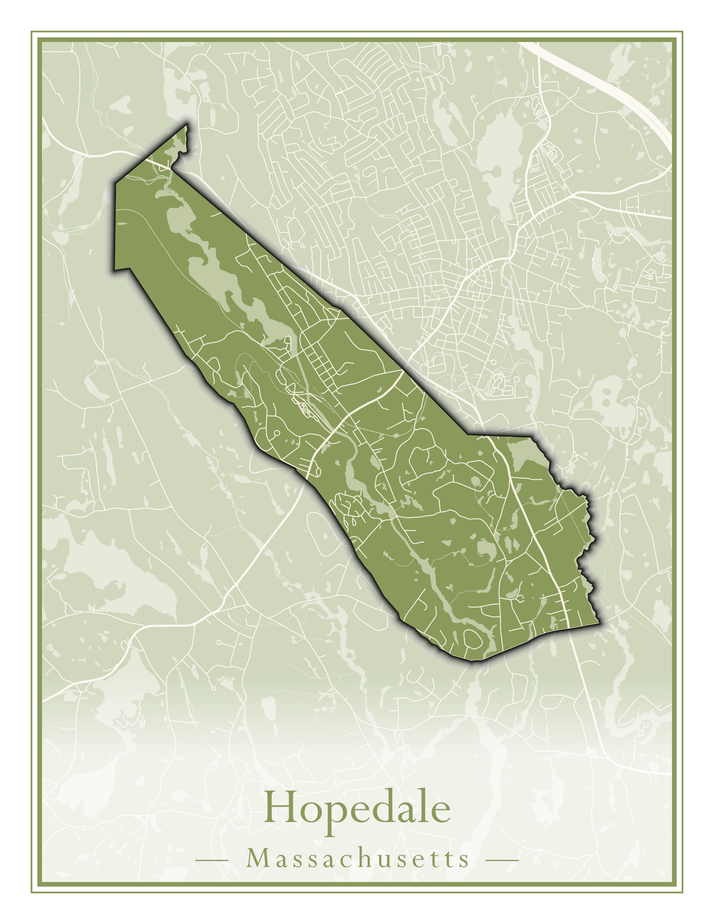 Massachusetts Towns - Street Map (Holyoke - Hubbardston)