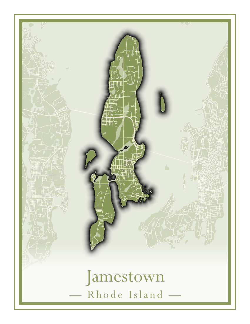 Rhode Island Towns - Street Map (Glocester - Johnston)